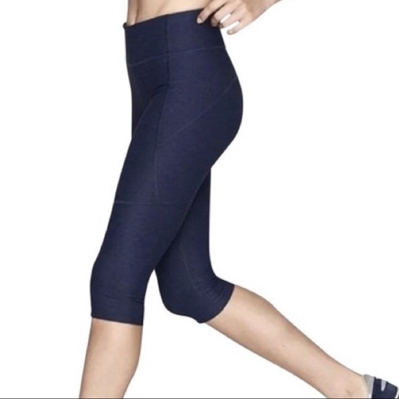 Outdoor voices navy blue cropped workout leggings - Picture 2 of 10